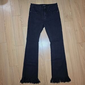 Bianco Elena Flare Jeans With Hem Detail- 29